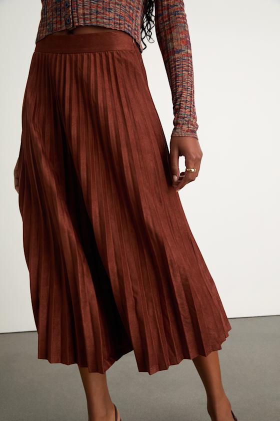 Red Pleated Midi Skirt Pleated Maxi Skirt Lulus Strolling Sicily