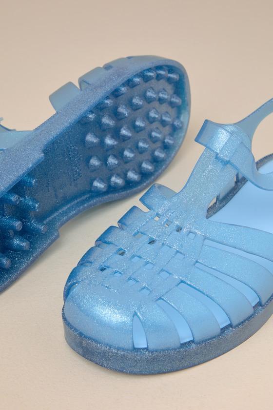 Melissa Possession Glitter Jelly Strappy Buckle Sandals in Blue