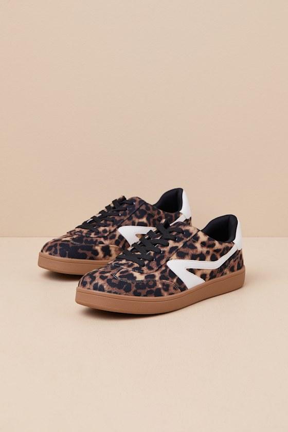 Dolce Vita Voyage Leopard Color Block Lace Up Sneakers in Natural Lyst UK