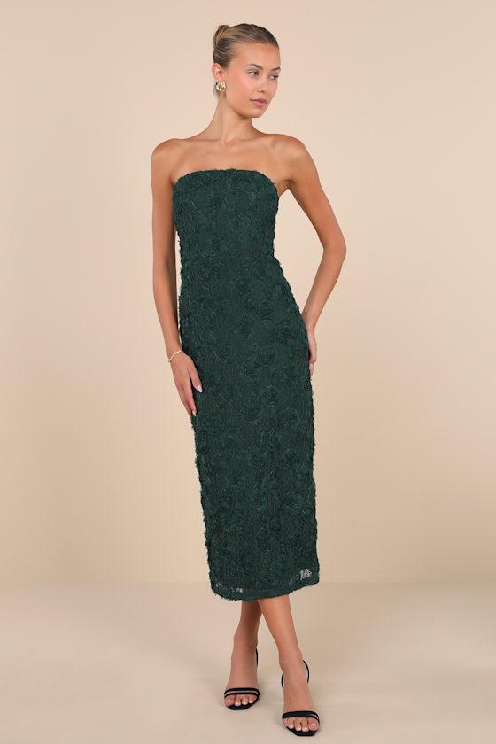 midi dress lulus emerald green dress