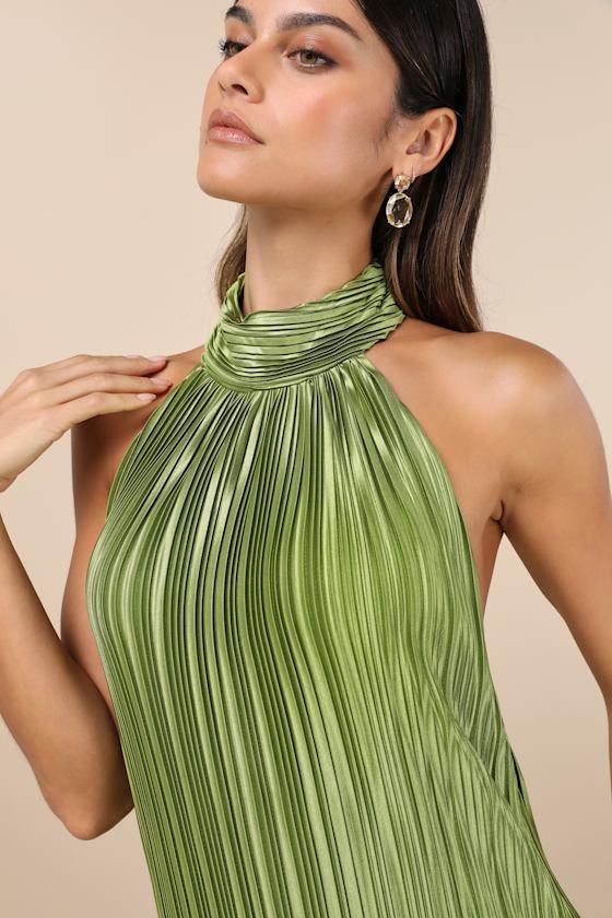 green emerald velvet dress Jluxlabel | Lime Green Slinky Krishna One Shoulder Maxi Dress main image 1