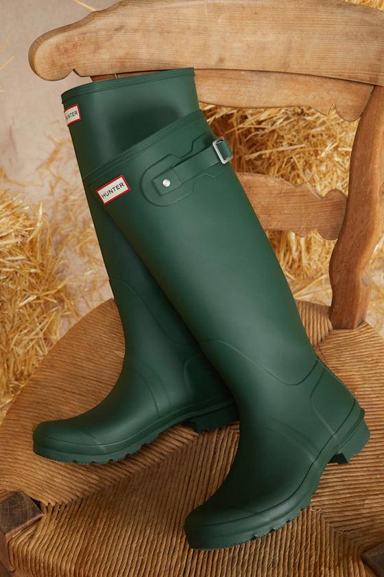 HUNTER Original Tall Rain Boots in Green Lyst UK