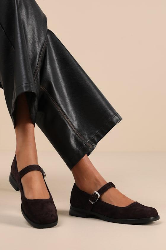 Steve Madden Delancy Suede Leather Mary Janes in Black Lyst