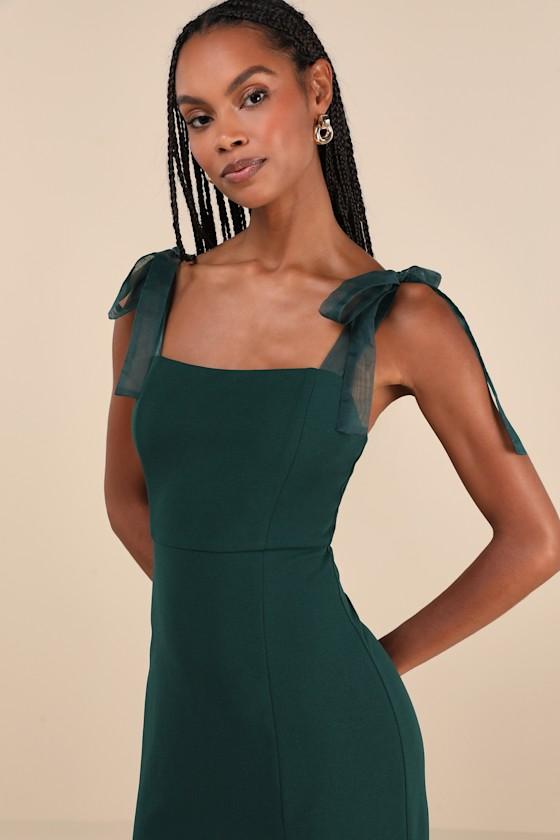 open lace back dress Giada Pleated Strapless Dress in Green by AMUR main image 0