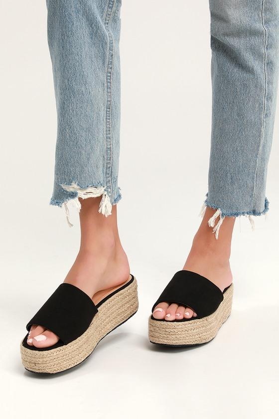 Espadrille flat platform sandals hot sale