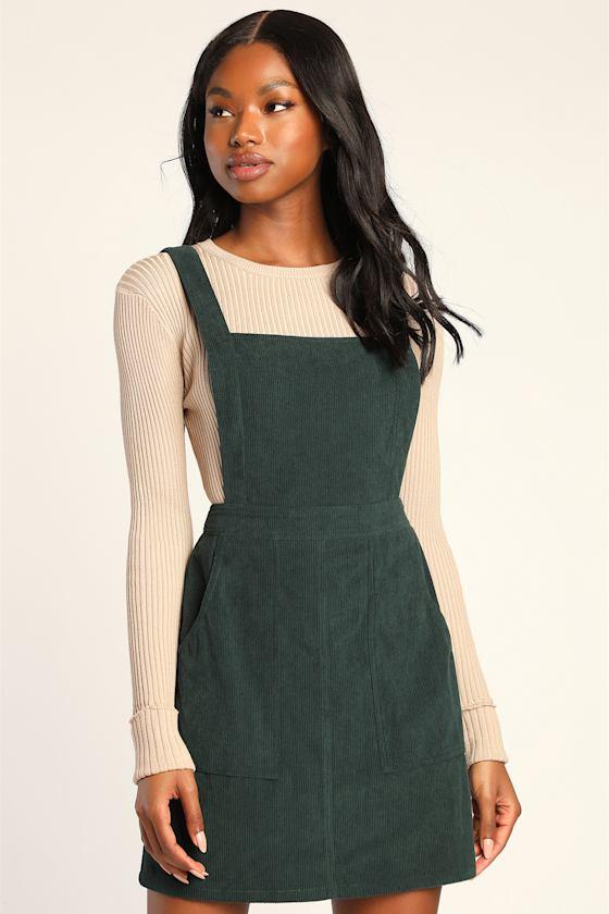 ladies cord pinafore dress Sandie - Cord Pinafore Dress