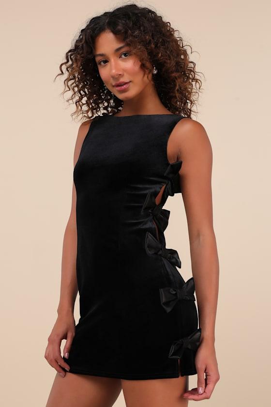 lucy taffeta bow mini party dress eye closure Windsor Lucy Taffeta Bow Mini