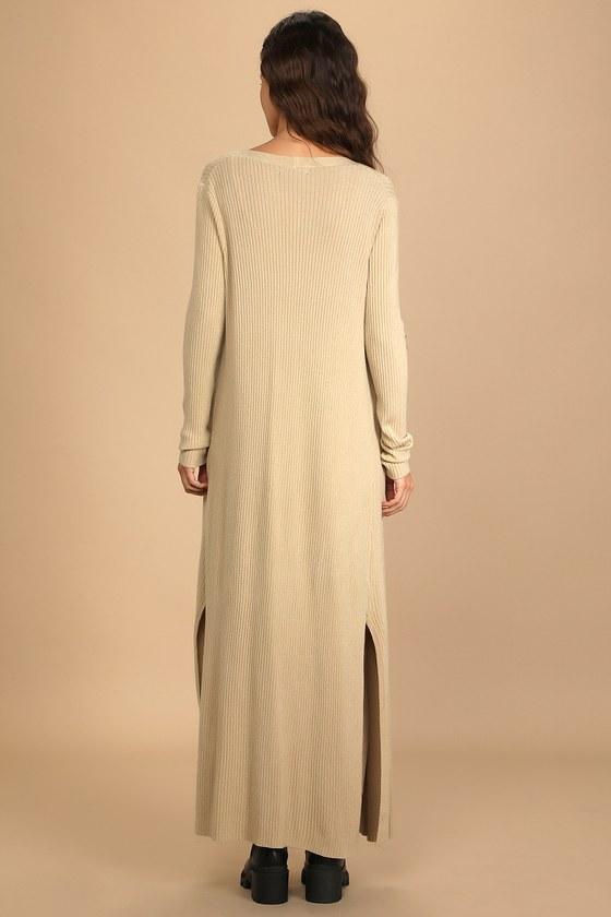 Dress Cardigan Beige Two Piece Dress RYDCOT Womens Dresses Casual