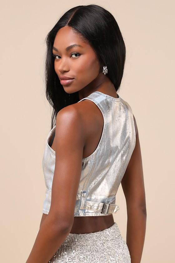 levi sequin top