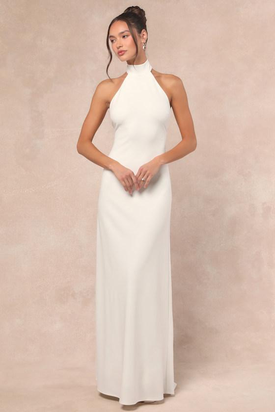 lulu bridal shower dresses Open Back Pearl Mini Dress in White - Selene main image 1