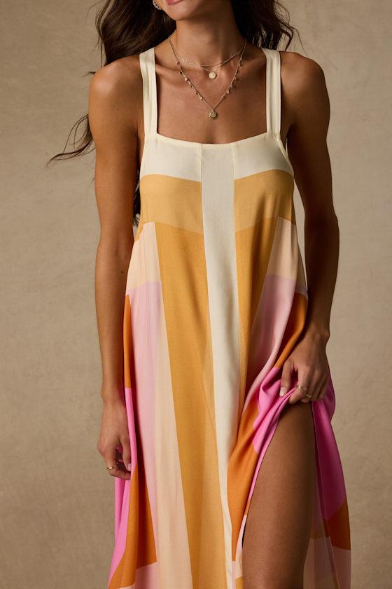 miranda white multi geometric print midi dress O’Neill + Miranda White Multi Geometric Print Midi Dress