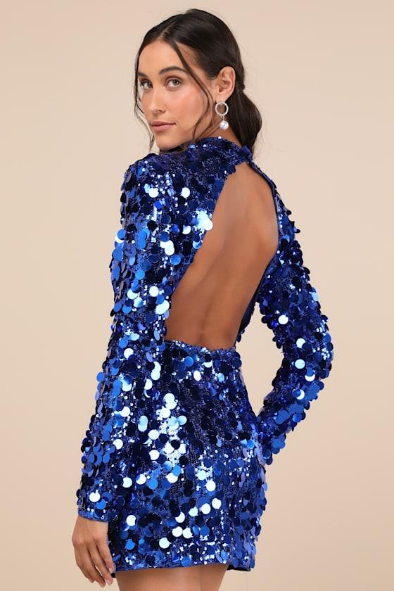 blue sparkly dresses uk Blue Sequin Dresses
