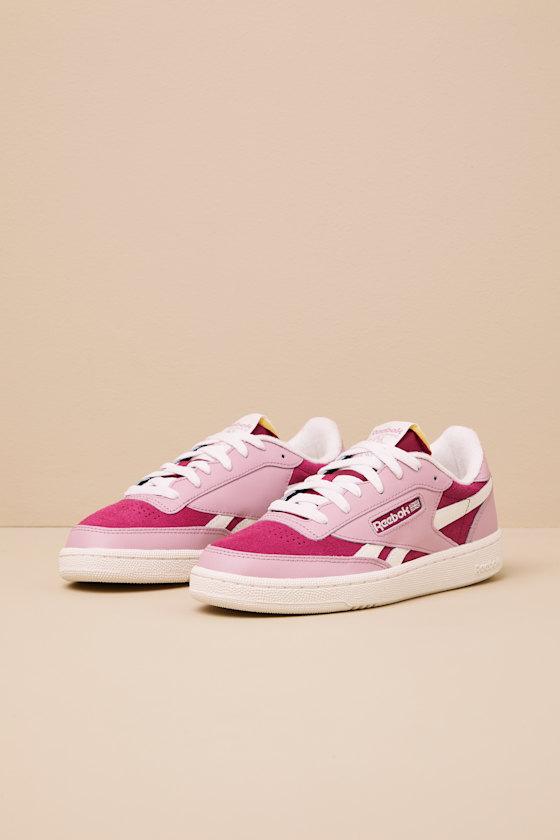 Reebok Club C Revenge Ii Very Berry And Suede Sneakers in Pink Lyst