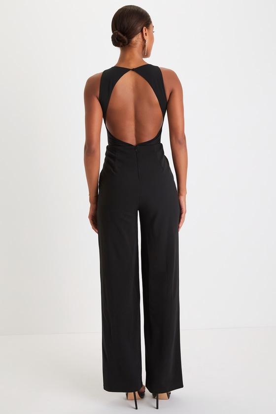 Lulus Backless Overalls Lulus Alluring Perfection Mesh Cutout