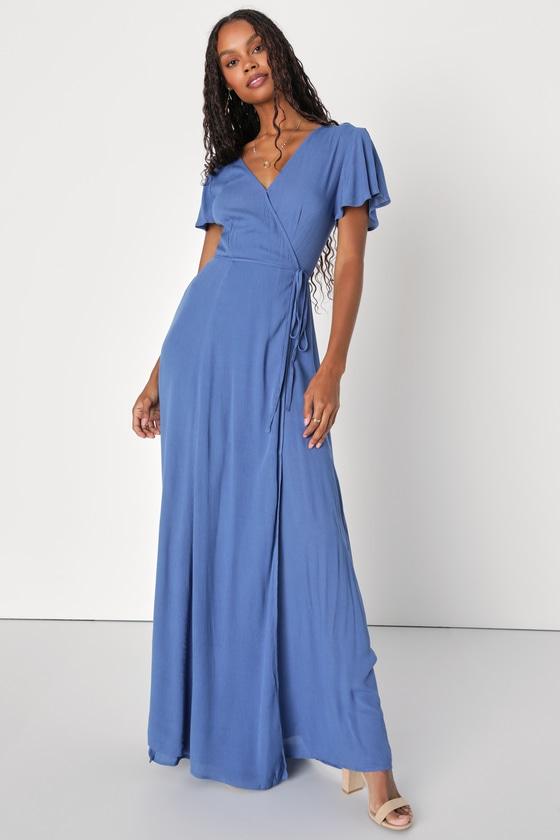 Designer Blue Denim Wrap Dresses for Women Up to 79 off Lyst