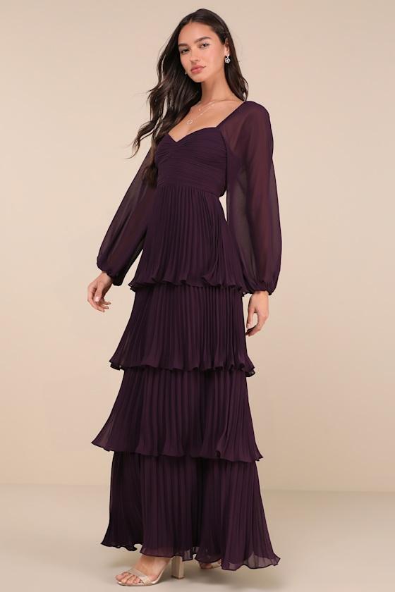 purple dress lulus Lulus Happily Yours Plum Purple Satin Skater Mini Dress
