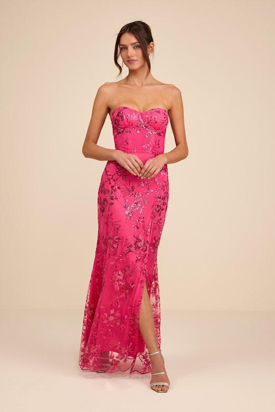 knee length dresses for ladies Tie Strap Acid Pink Midi Slip Dress main image 0