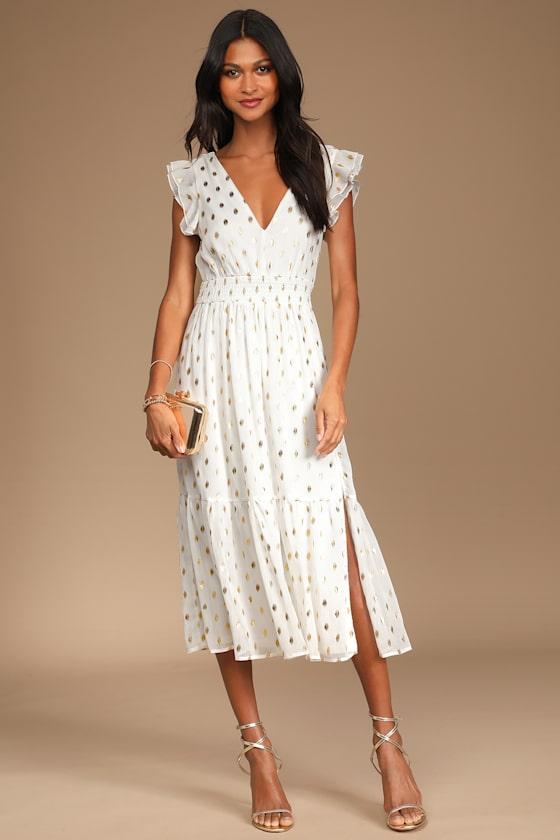golden globes 2012 dresses POLKA DOT SWEETHEART MIDI DRESS Dots / L main image 0