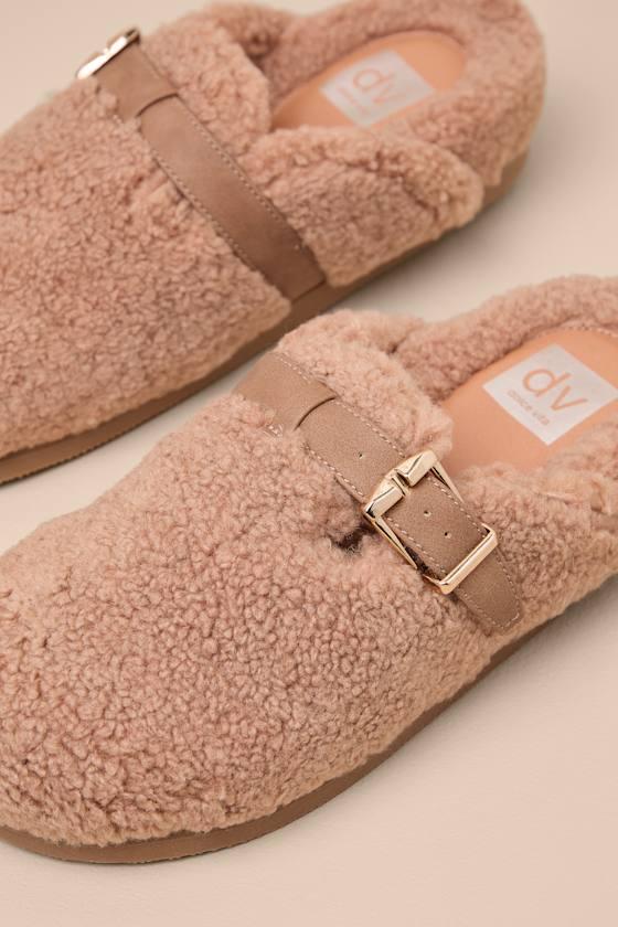 Ladies Slippers Dolce Vita Faux Fur Slippers DV By Dolce Vita