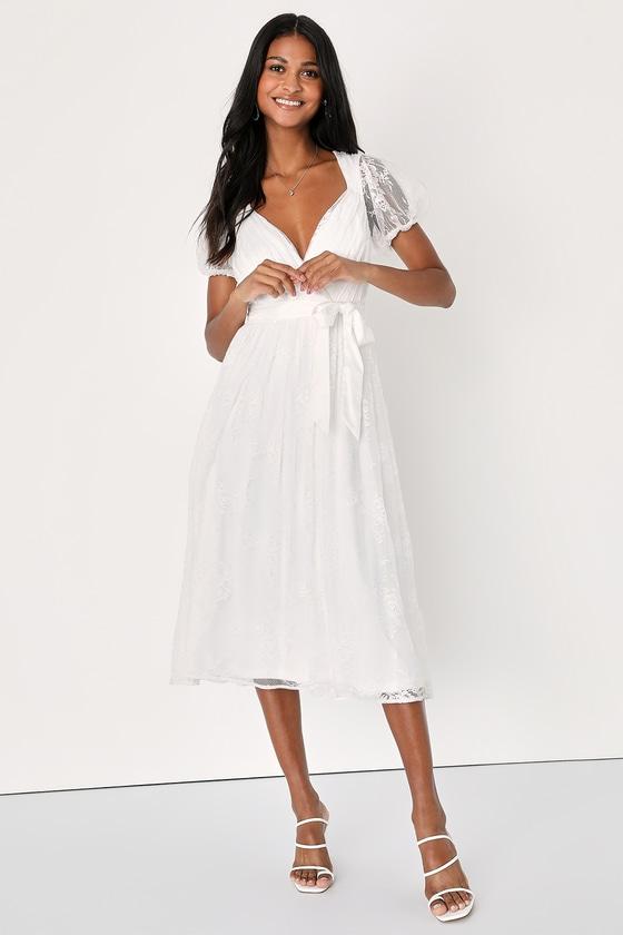 Midi skater dress with sleeves 2025