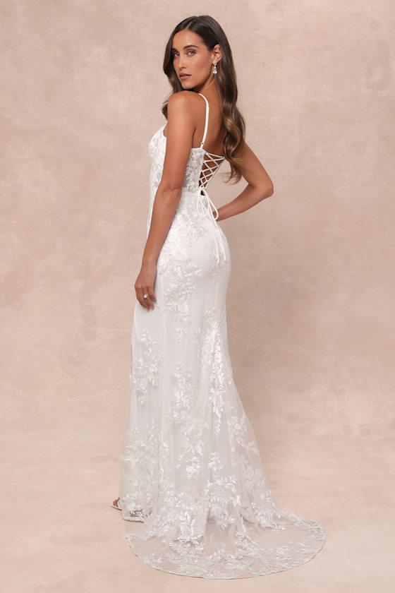 chinese dress ladies Petite Embroidered Lace Maxi Dress XSmall
