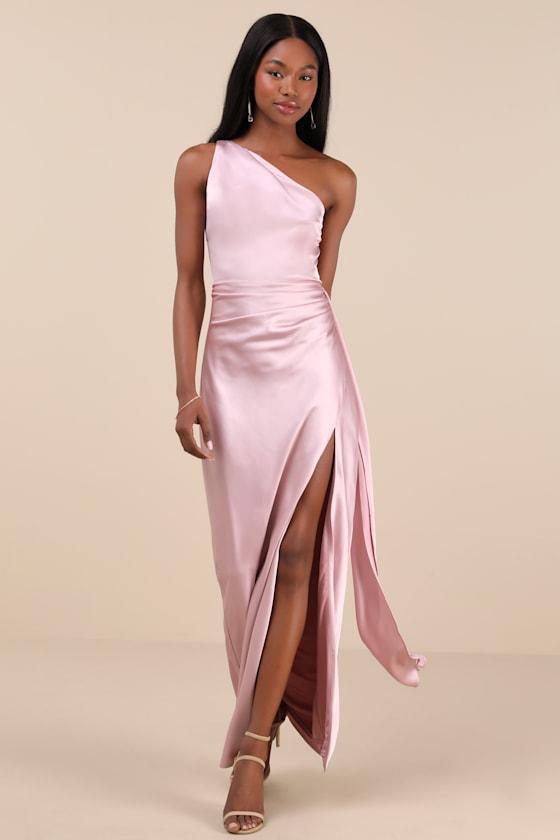 dusty pink colour dress Seren Vintage Floral Lace Back Maxi Dress in Blush Pink