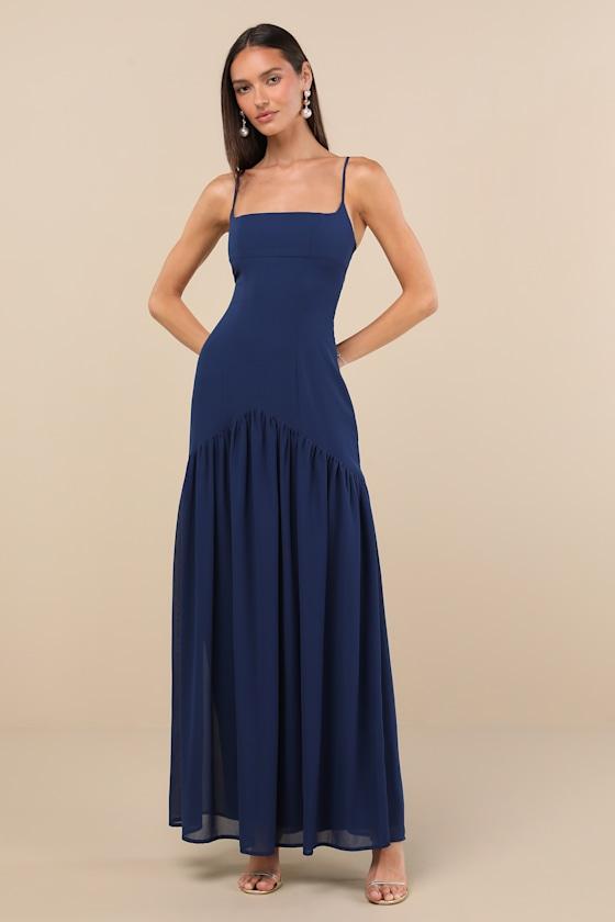 claire satin drape back maxi dress with split Danielle Pink Strapless Maxi Dress - US 6