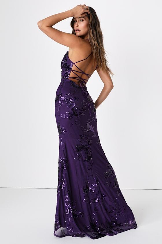 chinese dress ladies Gigii's Loren Glam Sequin Maxi Dress main image 1
