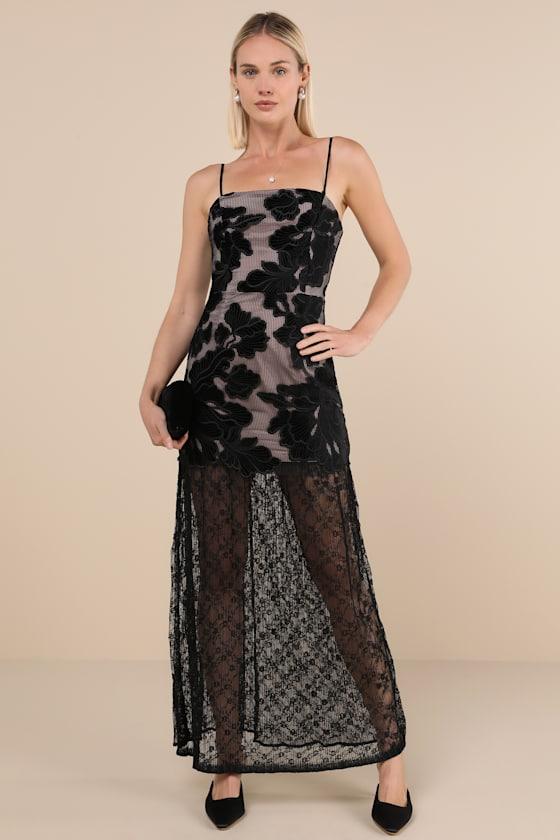 Elliatt Zara Lace Convertible Maxi Dress in Black | Lyst Elliatt Zara Lace Convertible Maxi Dress in Black | Lyst