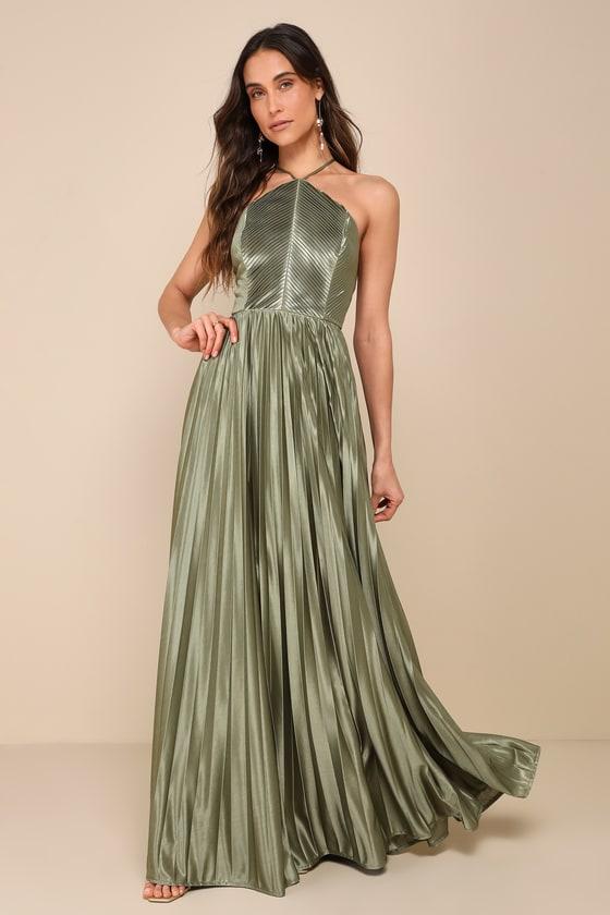 Designer Green Halter Backless Dresses for Women - Up to 72% off | Lyst