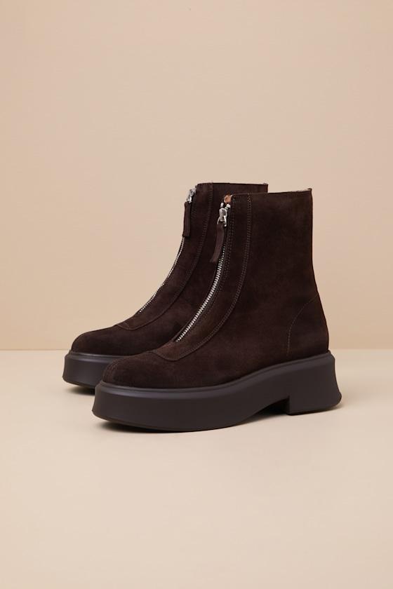 STEVE MADDEN Black Zip Boot Heals main image 0