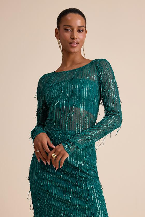 fringe dress silver Salma Beaded Fringe Mini Dress
