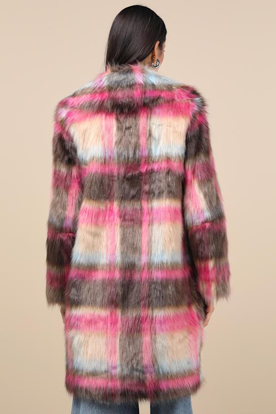 コート Saint Laurent Fuchsia eco fur padded coat Yves Saint Laurent Fourrures / YSL Fourrures Vintage Coat