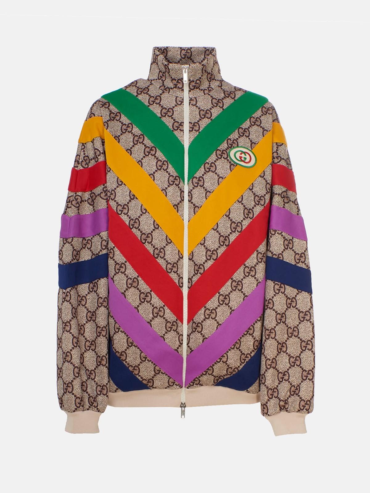 Gucci Technical Jersey GG Rainbow Track Jacket | Lyst