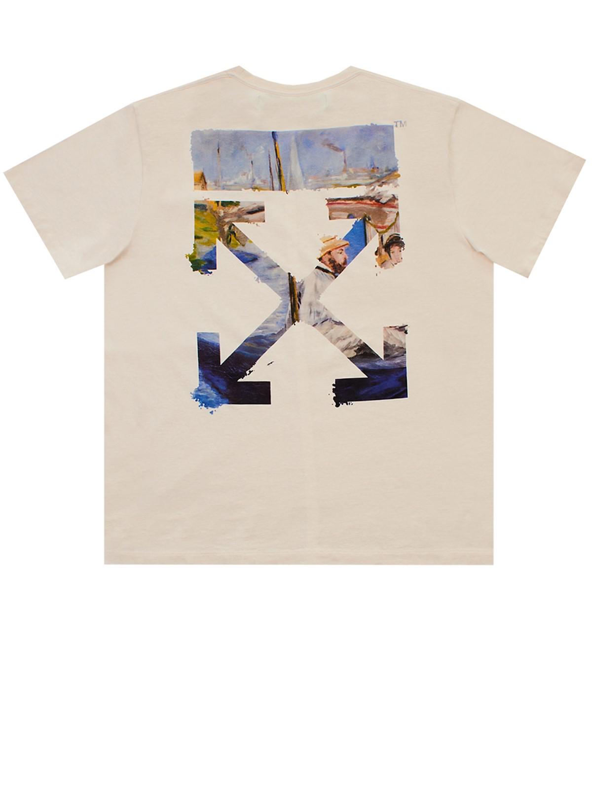 Off-White c/o Virgil Abloh Cream Colored Arrows T-shirt in Natural for Men  | Lyst