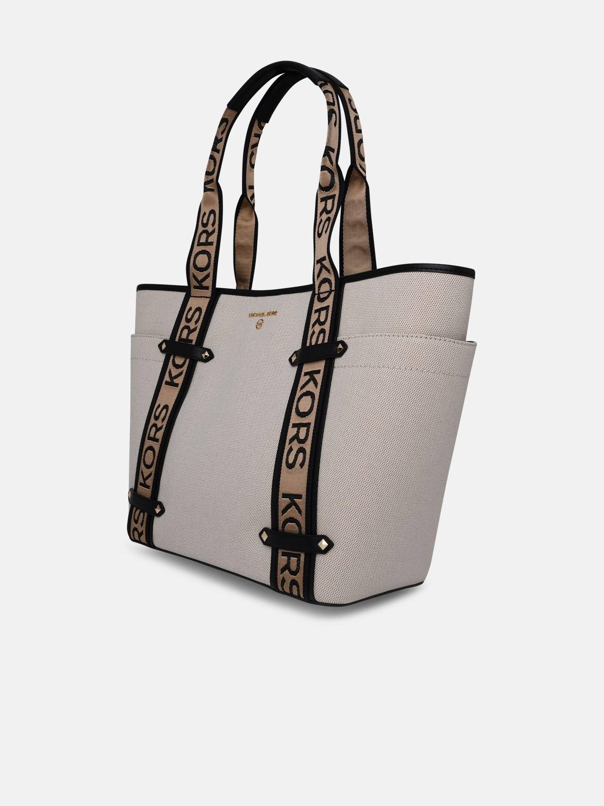MICHAEL Michael Kors Cotton Borsa Maeve Grande In Tela in Beige (Natural) |  Lyst