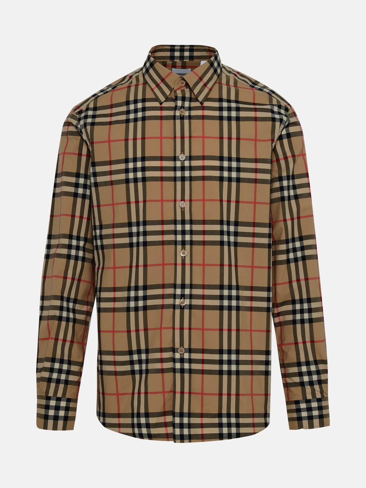 Burberry Camicia Caxton Check in Natural for Men | Lyst