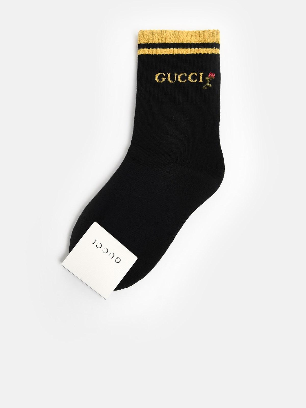Calzini con e fioreGucci in Cotone di colore Nero | Lyst