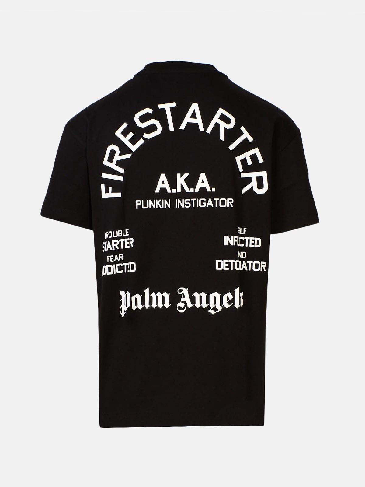 Palm Angels Burning Skeleton Tee in Black for Men | Lyst
