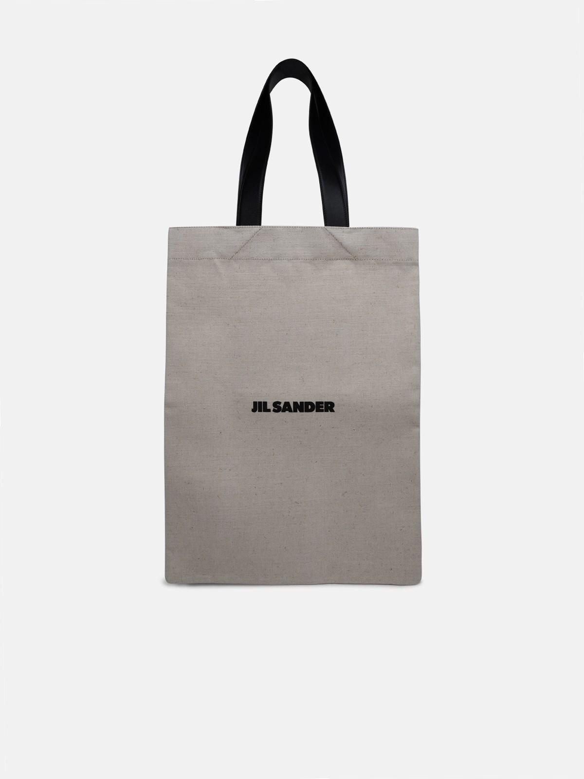 Jil Sander Canvas Tote Bag in Gray | Lyst