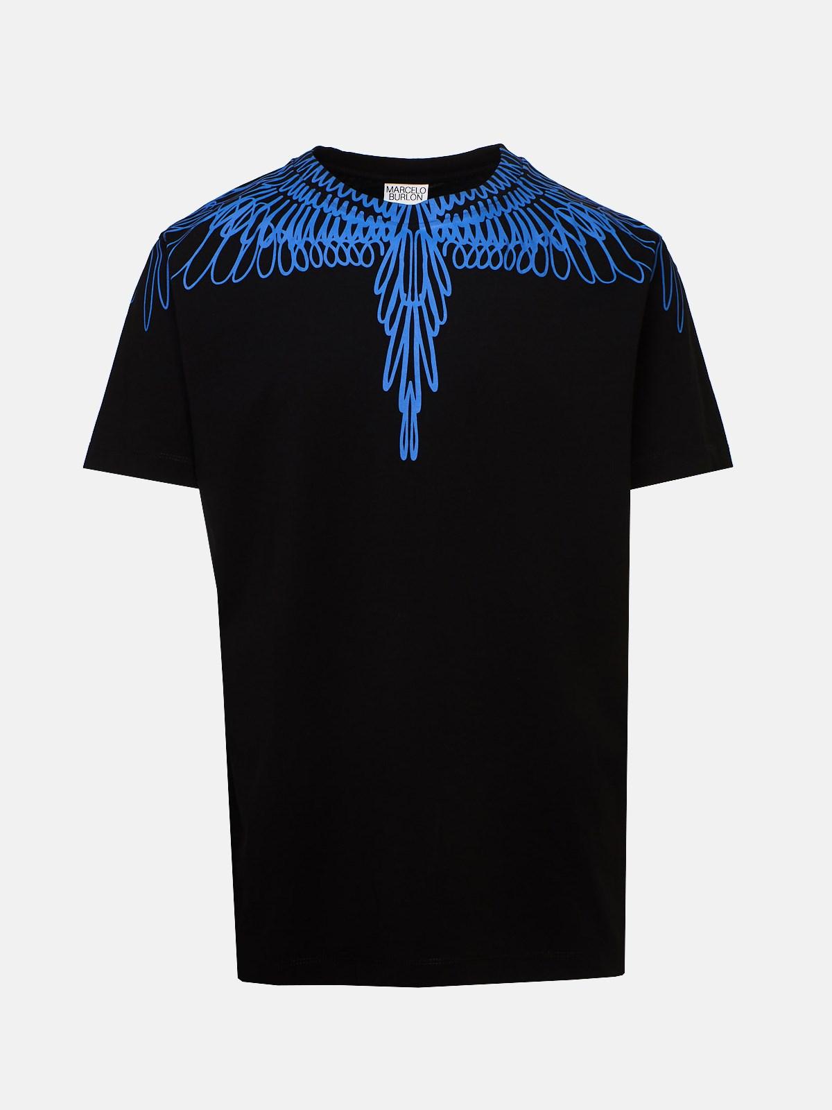 Marcelo Burlon T-shirt Pictorial Ali Blu Nera in Blue for Men - Lyst