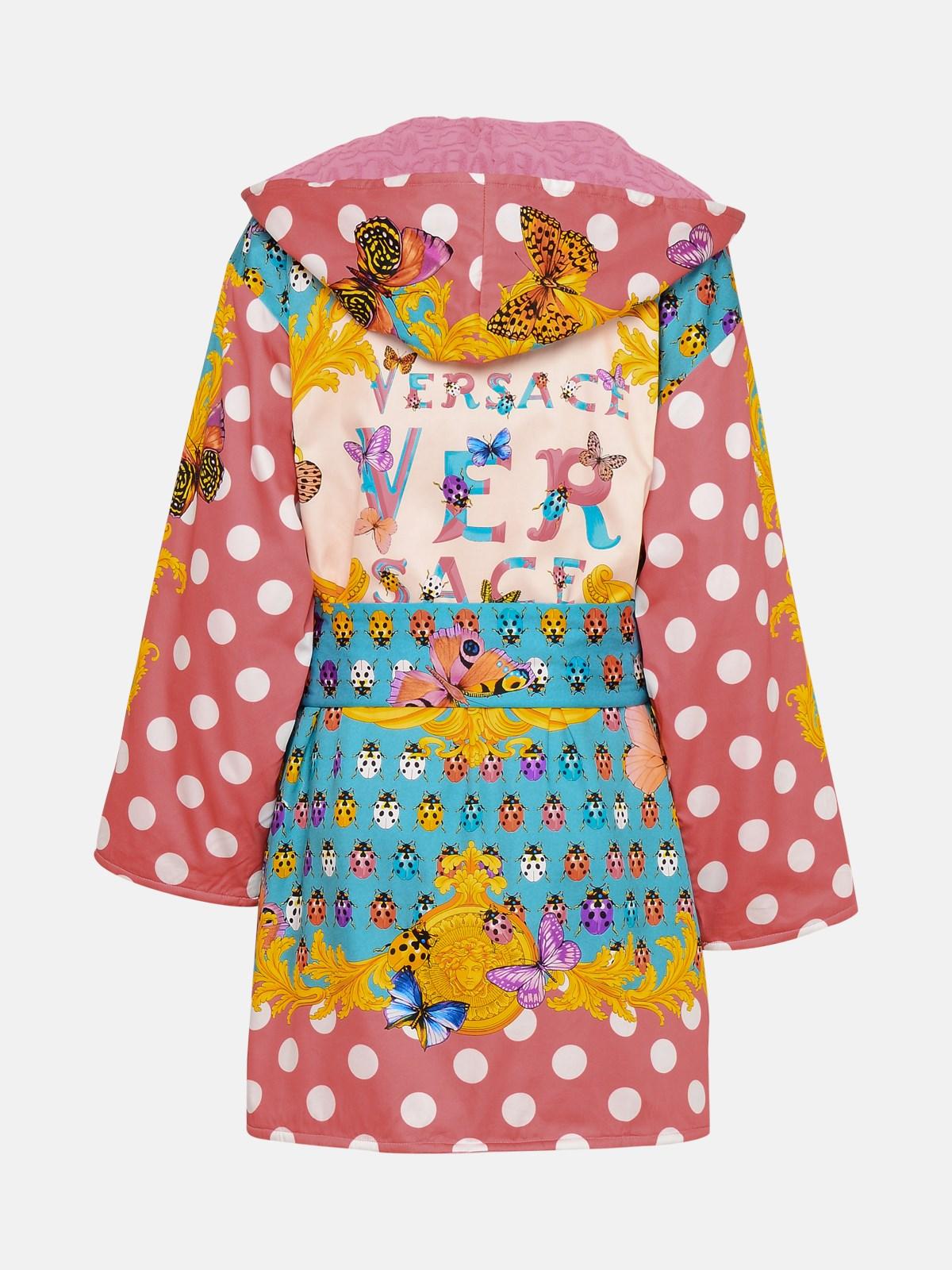 Versace Color Cotton Bathrobe in Pink | Lyst