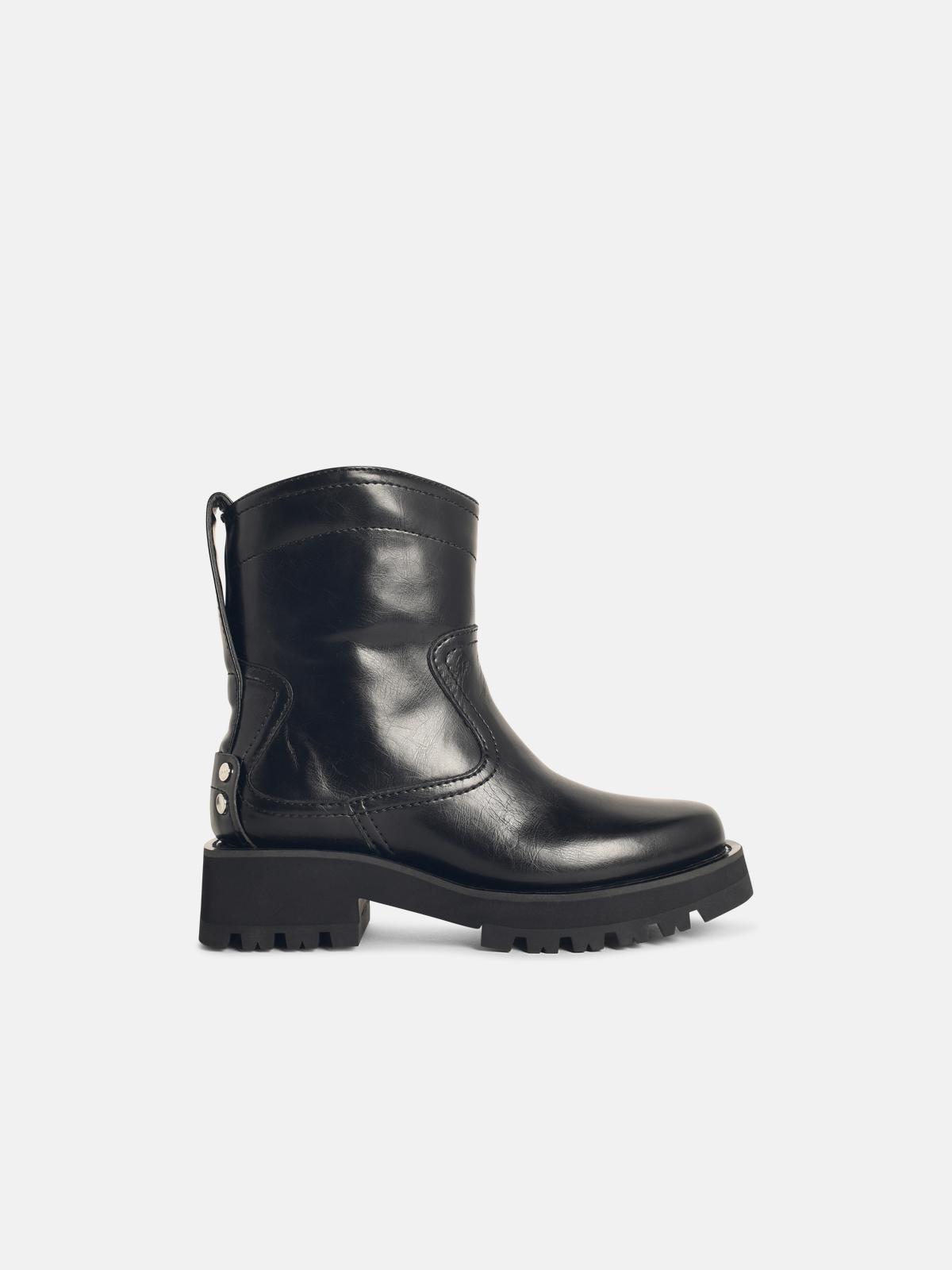 ショートブーツ・ブーティ Ganni Chelsea Biker Ankle Boots - Ganni - Leather - Black GANNI Leather platform ankle boots | THE OUTNET