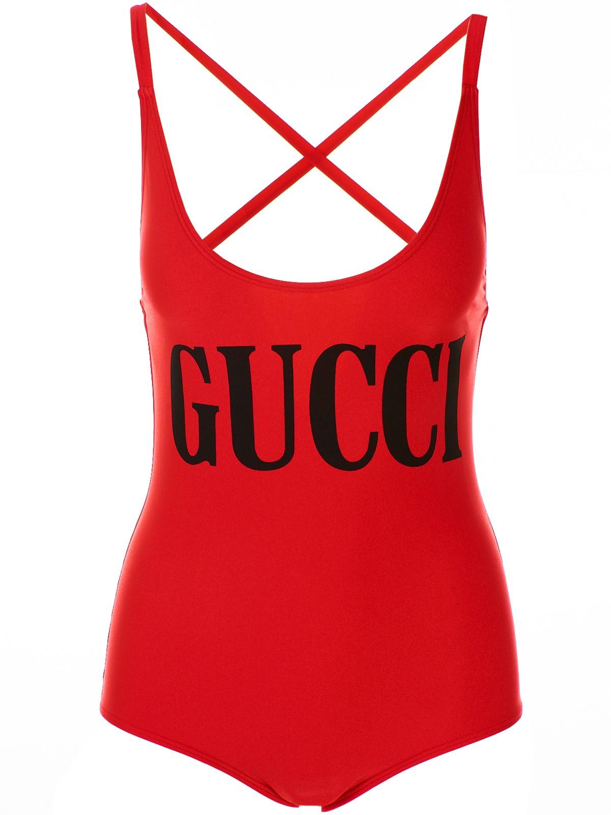 gucci red bathing suit