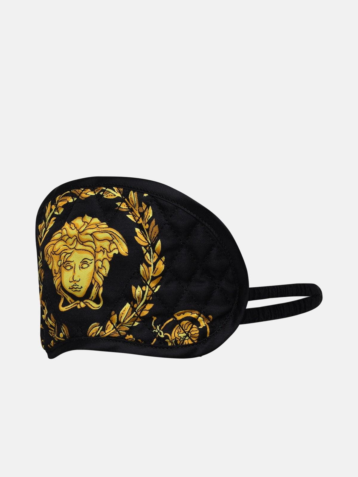 Versace Silk Face Covering Mask in Black | Lyst