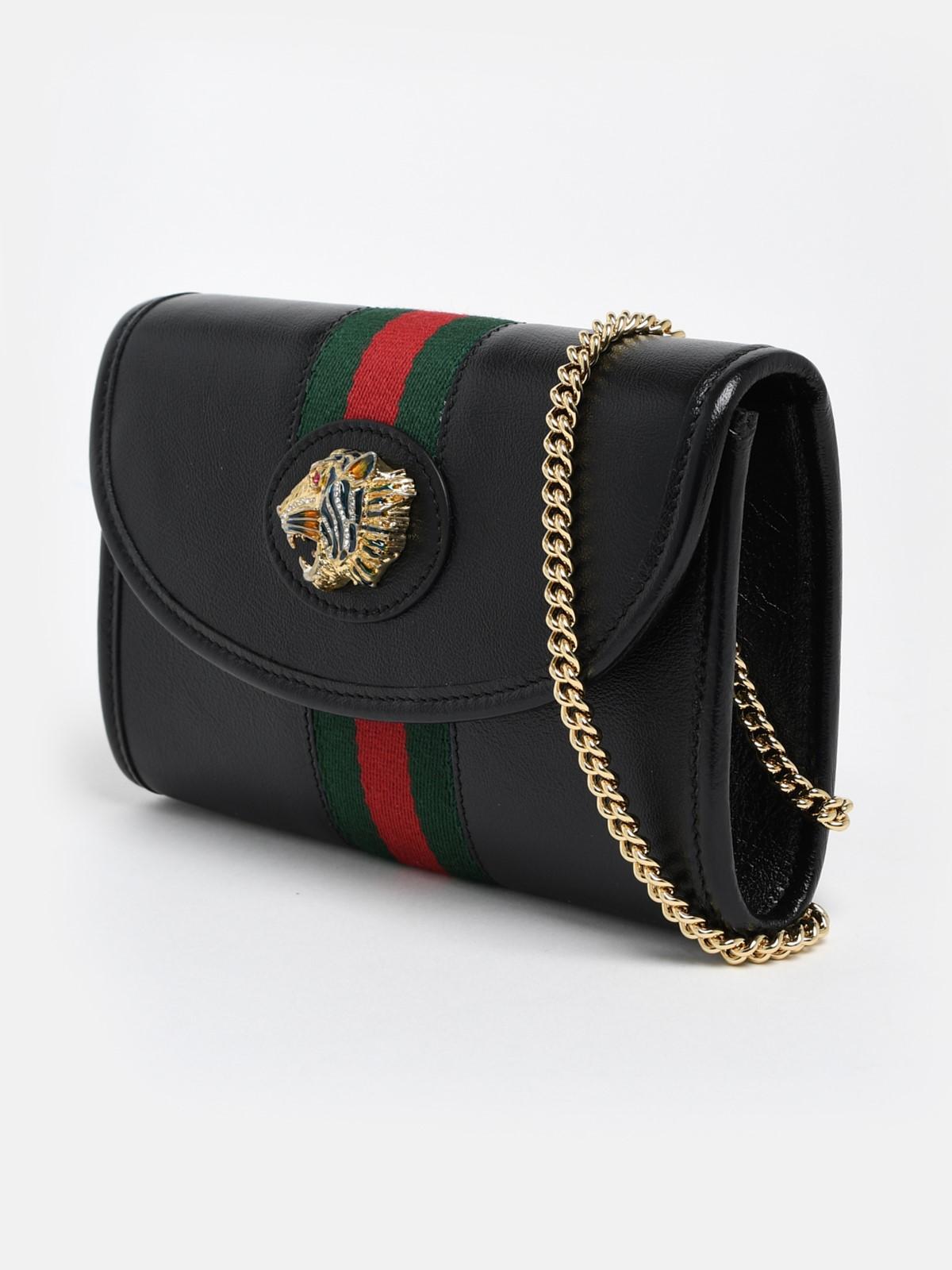 Gucci Black Lion Web Bag | Lyst