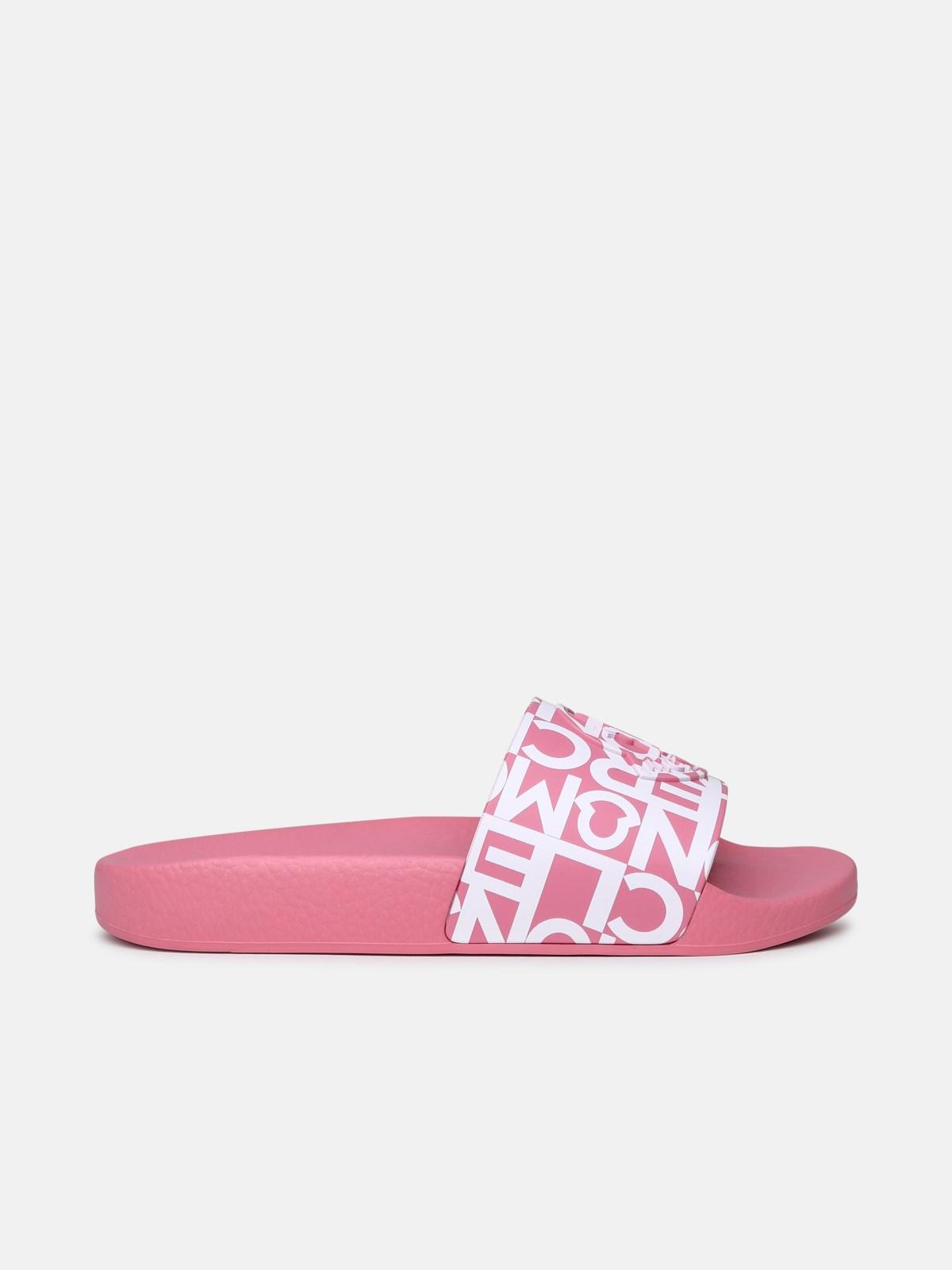 Moncler Jane Rose Rubber Slippers in Pink | Lyst