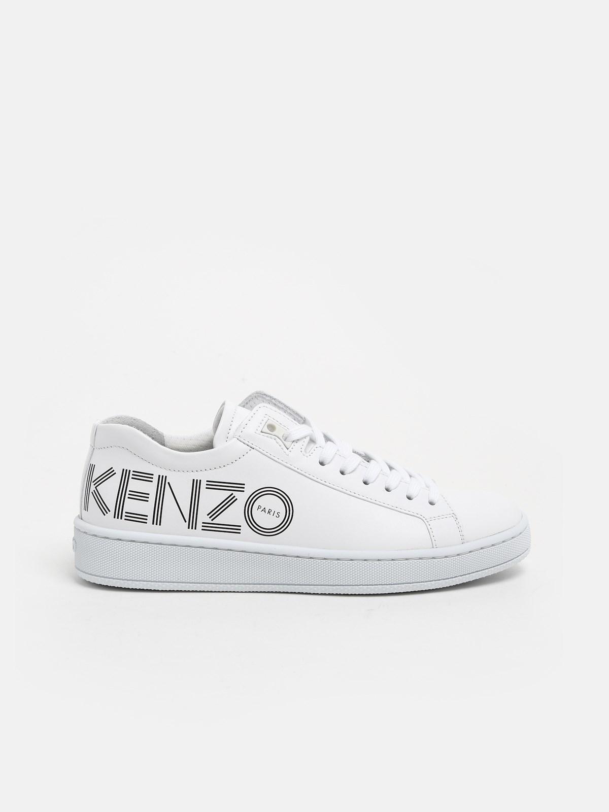 KENZO Tennix Leather Low Top Trainers 