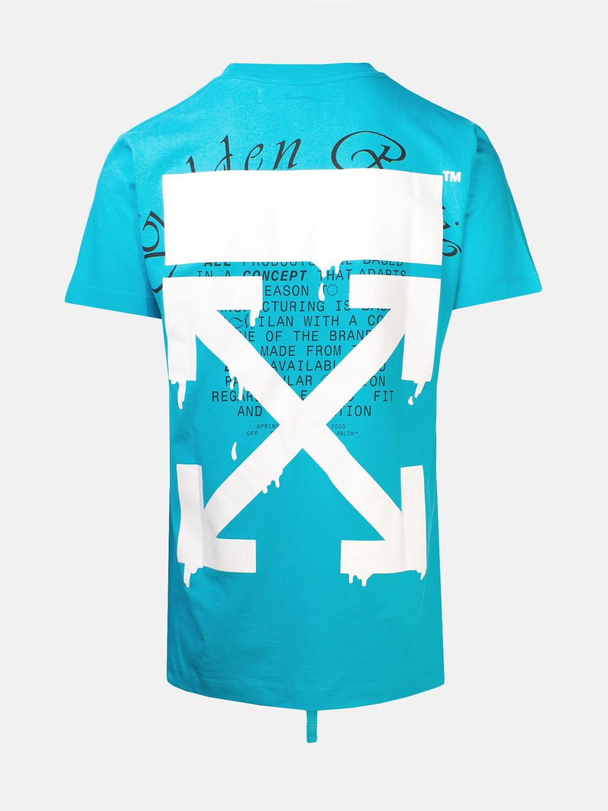 Off-White c/o Virgil Abloh T-shirt Dripping Arrows Blu in Blue for Men |  Lyst