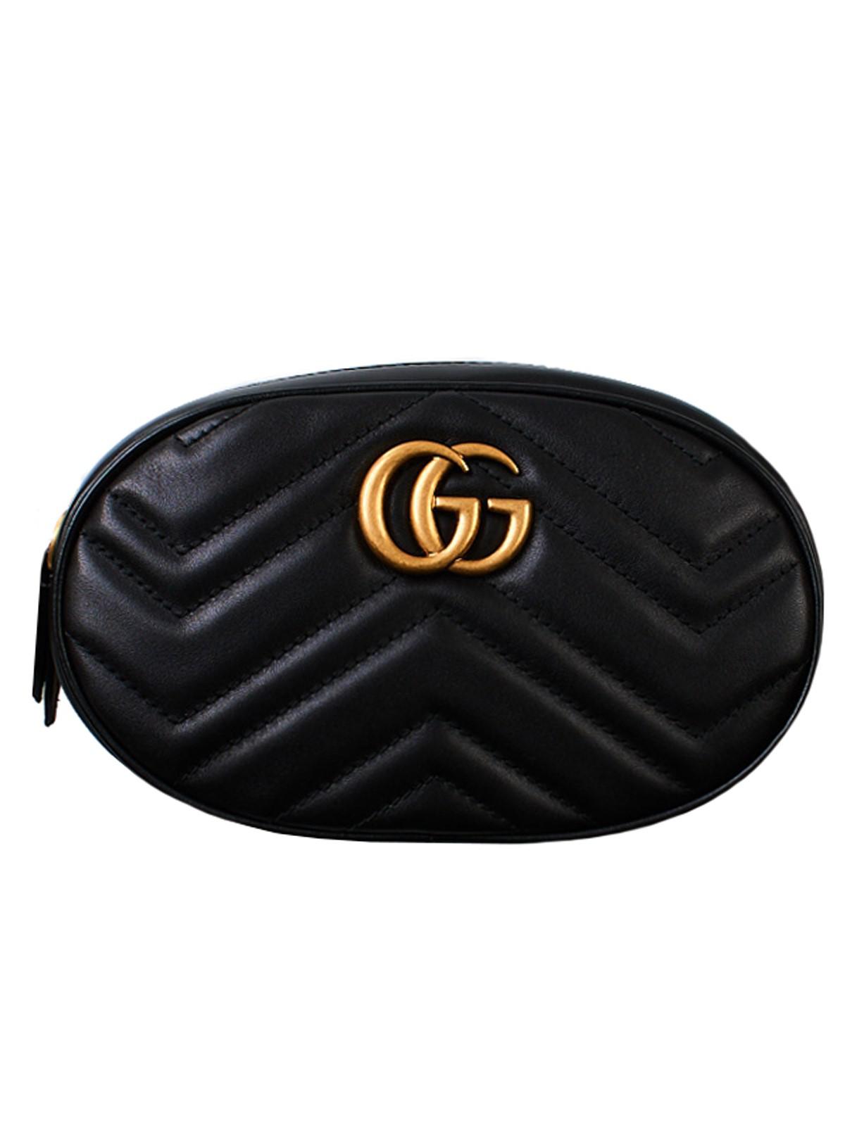 Gucci Black GG Marmont Fanny Pack | Lyst